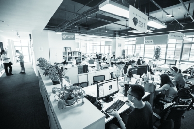 位于軟件園二期的愛特創業加速器。 施辰靜 攝