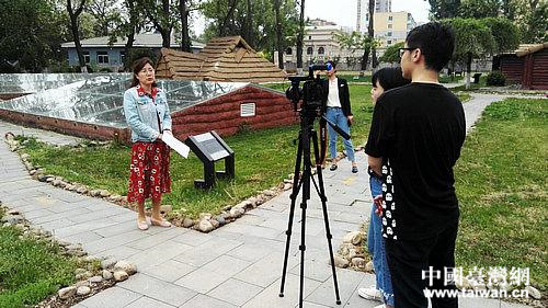 采訪新樂遺址負責人 采訪新樂遺址負責人