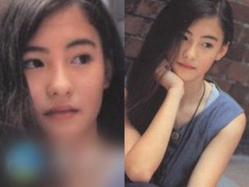 張柏芝青澀照。圖片來源:臺(tái)灣“東森新聞”