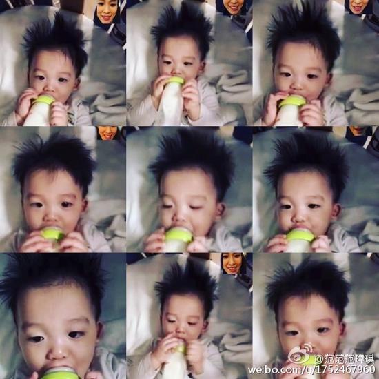 范瑋琪兒子爆炸頭