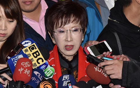 前國民黨主席洪秀柱批蔡英文:沒點亮臺灣卻點燃斗爭之火