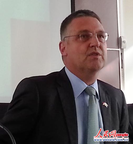 歐盟駐華大使艾德和(攝影:人民網(wǎng) 鄭青亭)