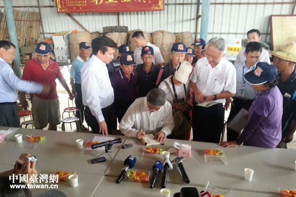 27日下午,國(guó)臺(tái)辦主任張志軍探訪高雄市杉林區(qū)木瓜果園,與臺(tái)灣南部果農(nóng)交流懇談 27日下午,國(guó)臺(tái)辦主任張志軍探訪高雄市杉林區(qū)木瓜果園,與臺(tái)灣南部果農(nóng)交流懇談