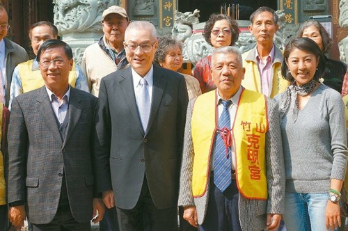 吳敦義苗栗輔選拒答2016“大選”議題(圖)