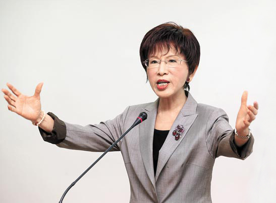 “立法院副院長”洪秀柱5日強調以雁行策略帶藍營“立委”沖過半 “立法院副院長”洪秀柱5日強調以雁行策略帶藍營“立委”沖過半