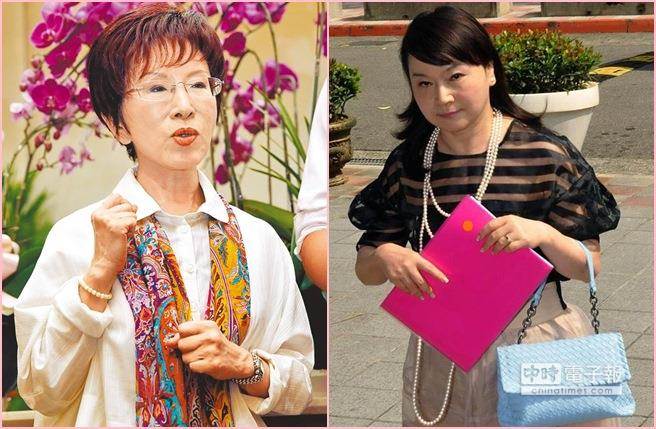 洪秀柱(左)二度提告周玉蔻。 洪秀柱(左)二度提告周玉蔻。