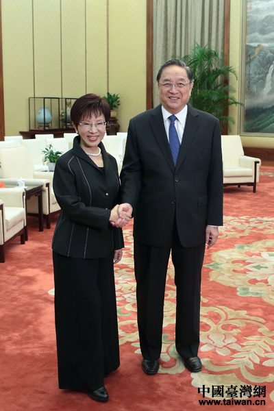 俞正聲會見中國國民黨主席洪秀柱 俞正聲會見中國國民黨主席洪秀柱