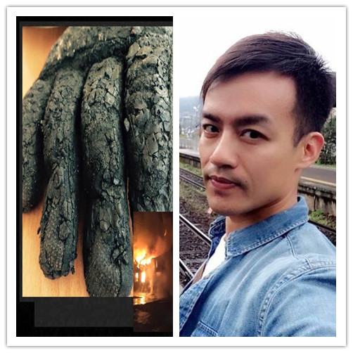 臺灣帥氣消防員展示焦黑手套網友震撼(圖) 臺灣帥氣消防員展示焦黑手套網友震撼(圖)