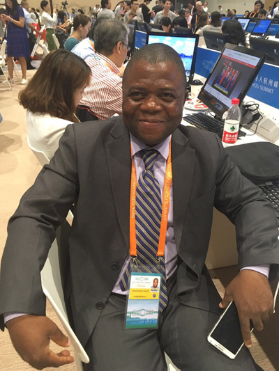 中非新聞交流中心記者弗雷德里克·蓋伊。 中非新聞交流中心記者弗雷德里克·蓋伊。