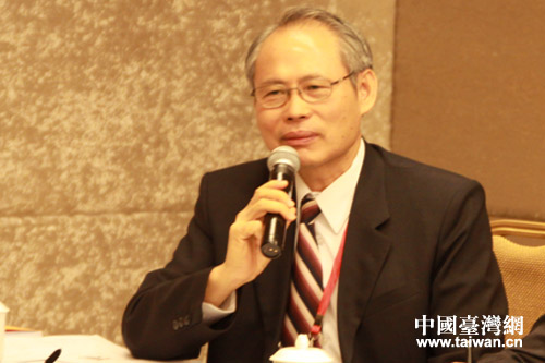 金馬臺澎交流協會會長蘇進強在“第八屆兩岸發展論壇”發言 金馬臺澎交流協會會長蘇進強在“第八屆兩岸發展論壇”發言