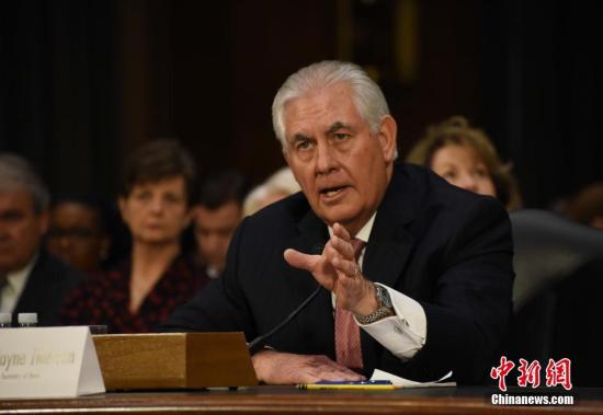 資料圖:美國(guó)國(guó)務(wù)卿雷克斯·蒂勒森。<a target='_blank' ><p align=