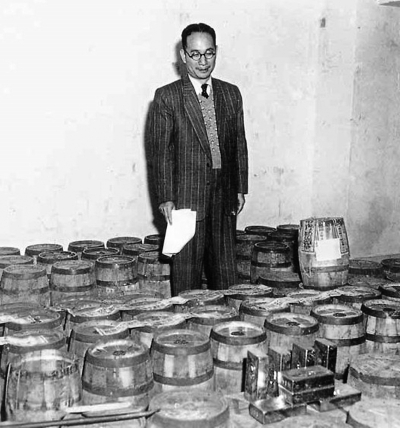 從大陸運來的黃金存放進臺北的金庫,這里只是運臺黃金的一小部分。